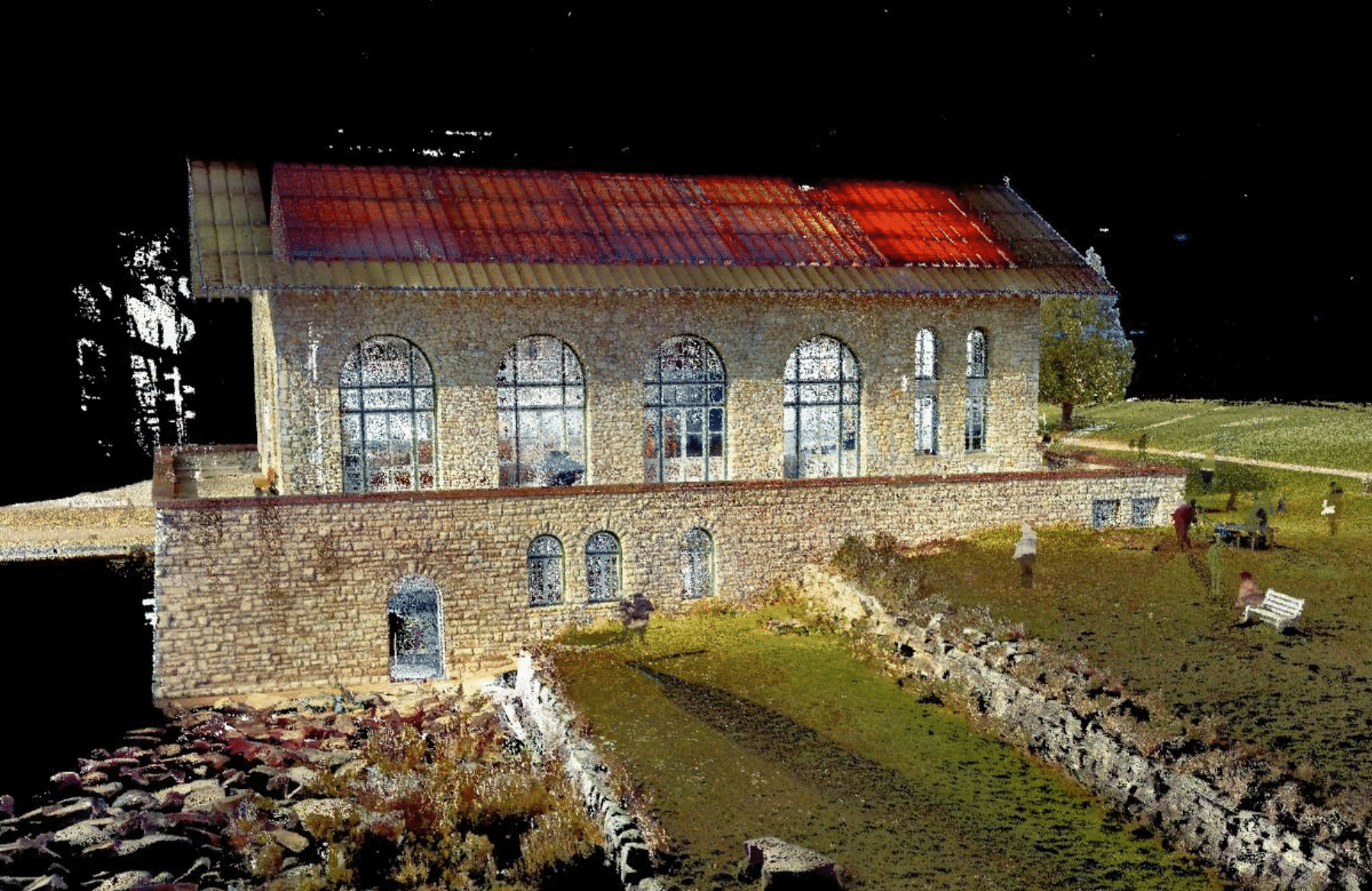 Point cloud created from LIDAR laser scanning